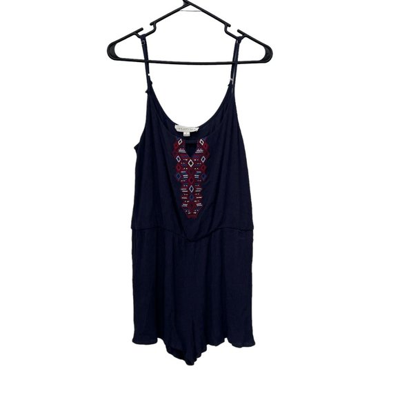 lovestitch Pants - lovestitch embroidered blue‎ romper aztec strap sleeveless womens  Size: L